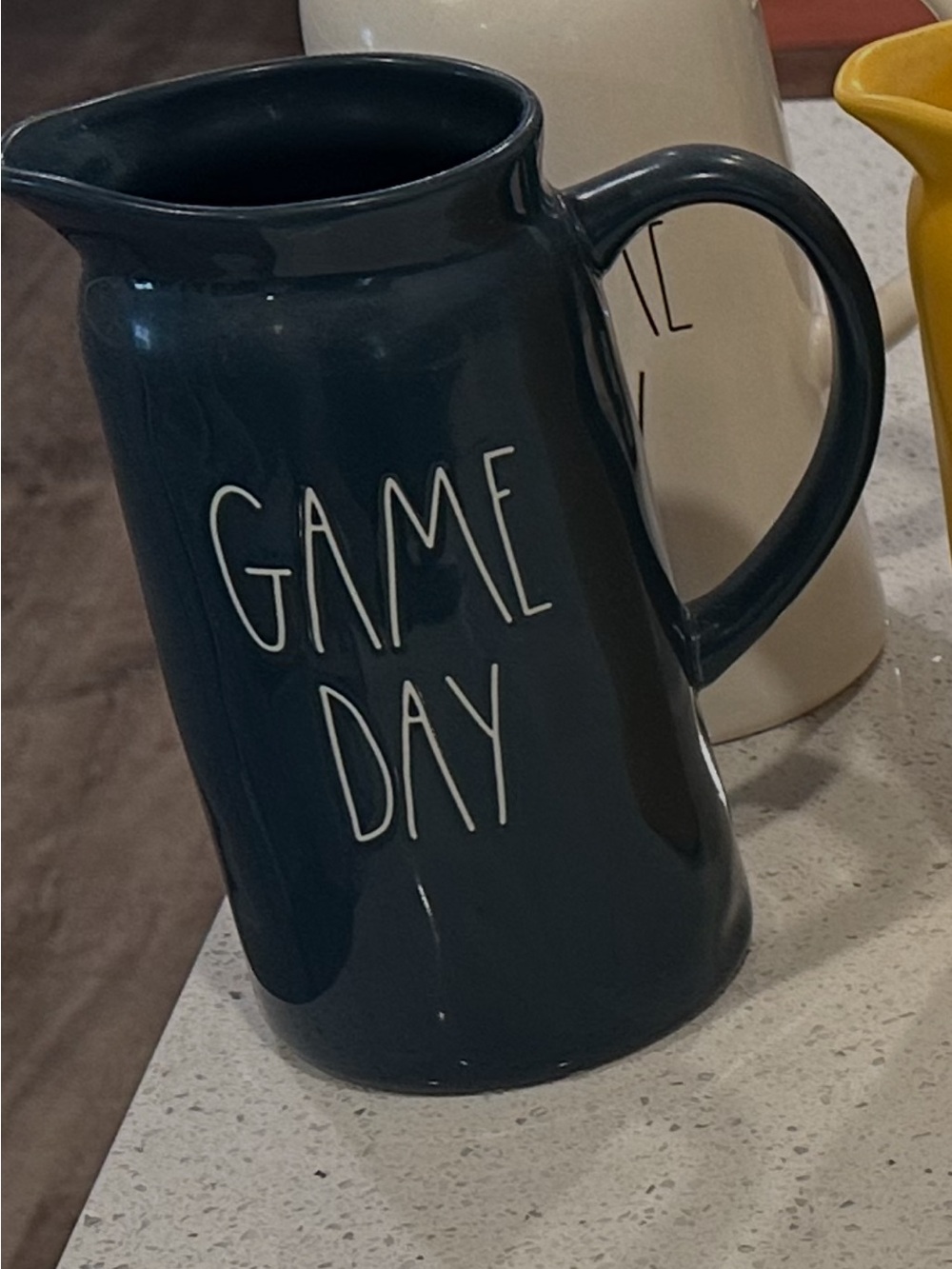 Rae Dunn Blue Game Day pitcher